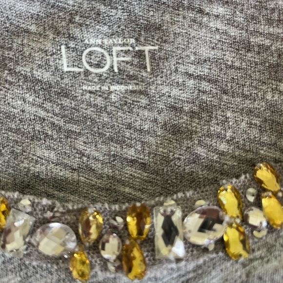 Ann Taylor LOFT jeweled top - Picture 3 of 4
